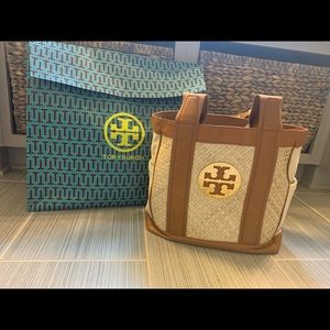 Tory Burch Pandan Straw Tote